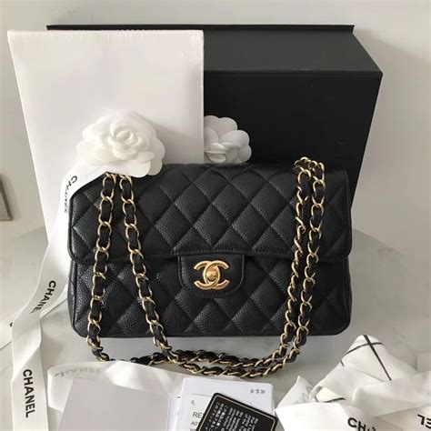 chanel black purse small|classic black chanel purse.